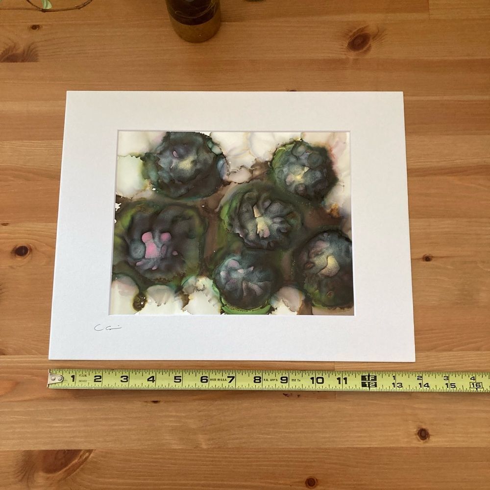 New Original Signed Artwork Alcohol Ink on Paper - Picture 5 of 6
